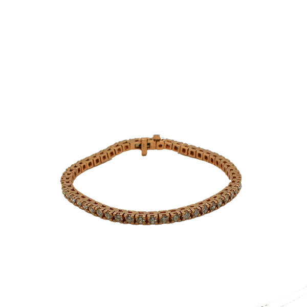 Diamond Tennis Bracelet 4.33CT (2.75mm) Rose Gold 52 Diamonds